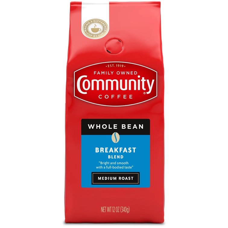 6pack Best by Sept 17 2026 Community Coffee Breakfast Blend Medium Roast Whole Bean Coffee - 12oz