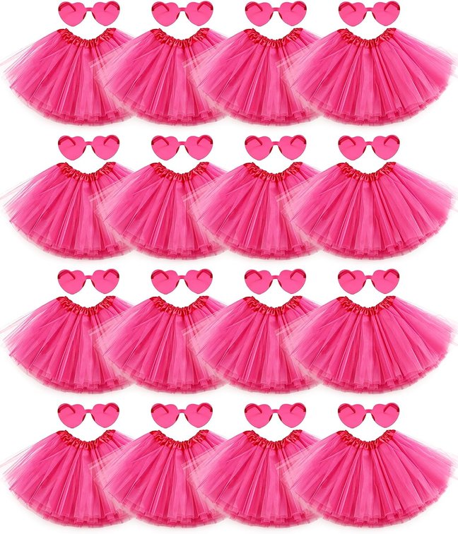 16 PCS Adult Tutus Skirts for Women Tutu Skirt Elastic Tulle Tutu Colored Tutus for Dance Runners Halloween Party
