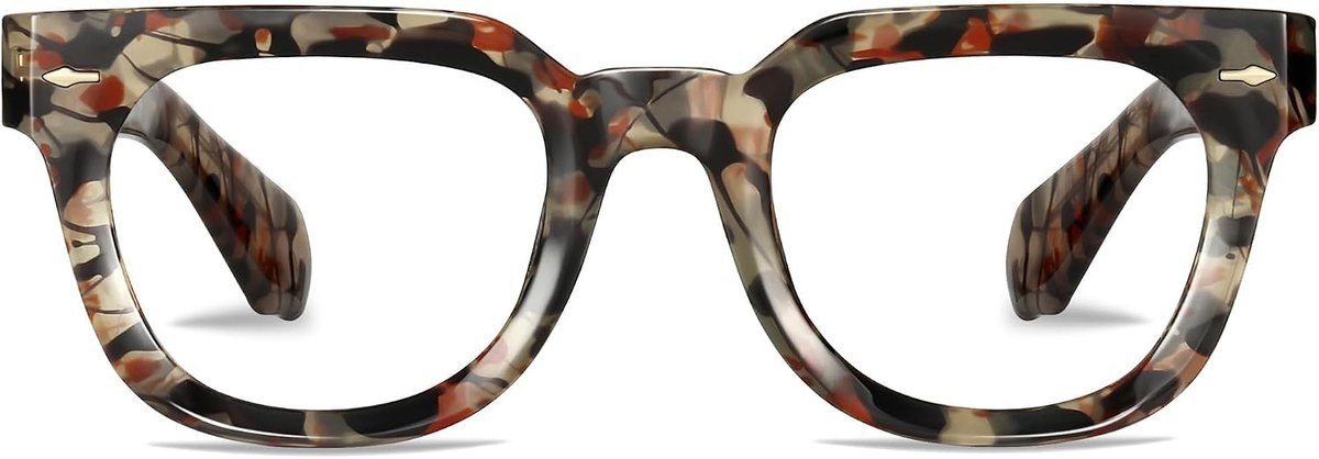 1.5 Square Reading Glasses for Women - Chroma Muse - Oversized Readers with Stylish Patterned Frame