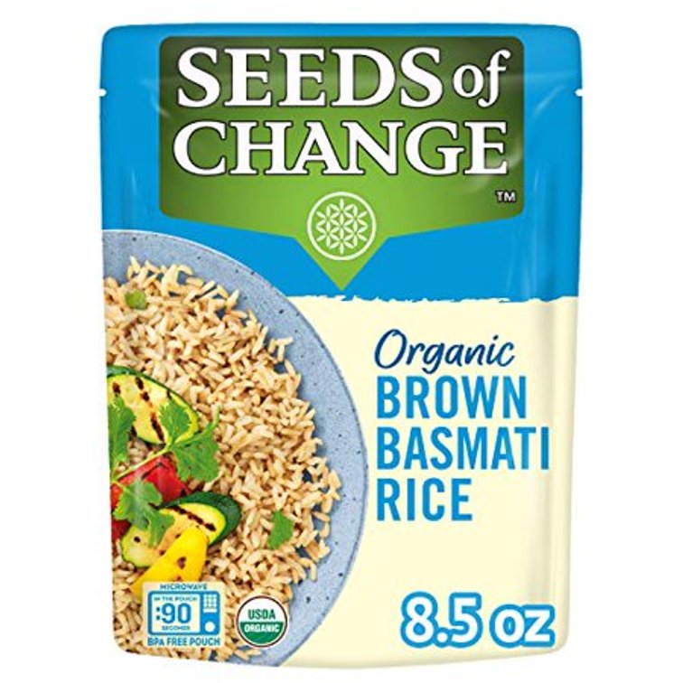 Best by Oct 2026 SEEDS OF CHANGE Organic Brown Basmati Rice, 8.5 Ounce (Pack of 6)