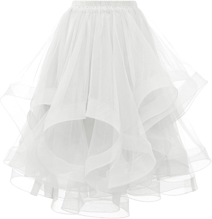 Size XL Tulle Skirts for Women, Long Puffy Layered Tutu Skirt
