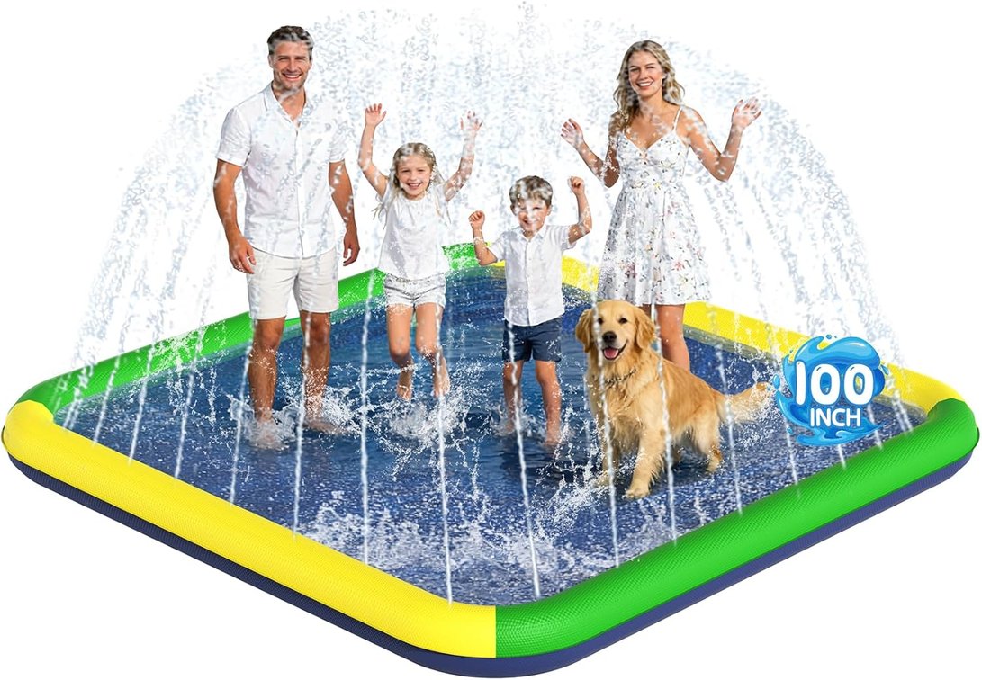Splash Pad, EPN Non-Slip Splash Pad for for Kids & Dogs, 140 x 100 Inch