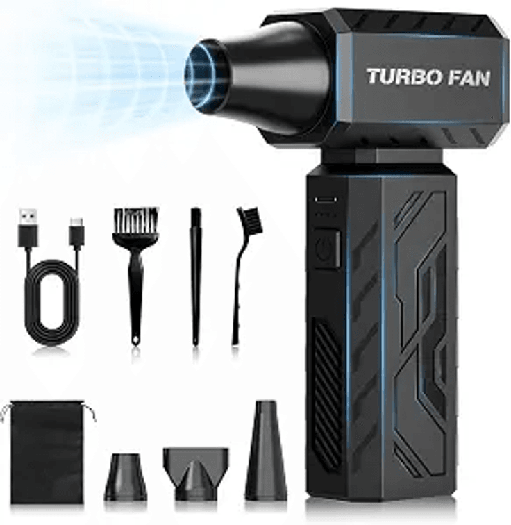 Compressed Air Duster 390000RPM, 100-Speed Adjustable Electric Air Duster