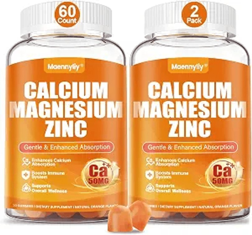 Calcium Magnesium Zinc Supplement Gummies