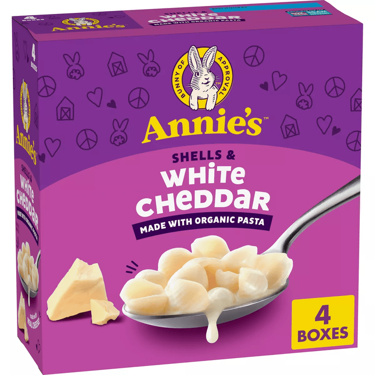 Annie's Organic Shells & White Cheddar Mac and Cheese - 24oz/4pk