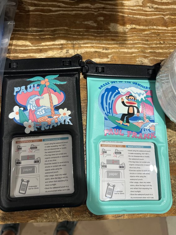 Paul Frank Waterproof Phone Pouch Floating, 2 Pack