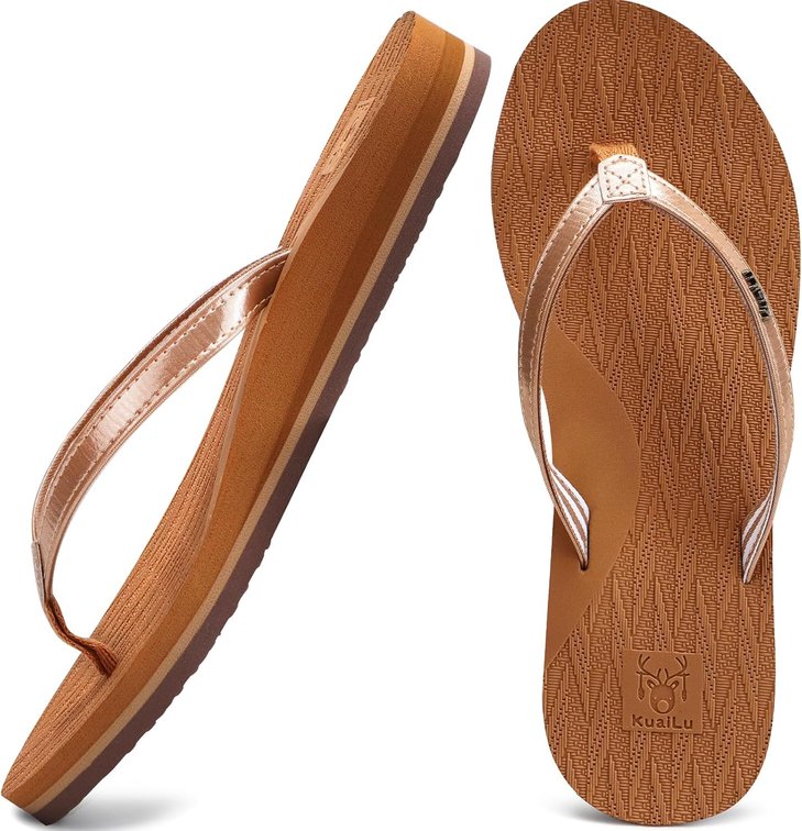 size 8.5 - KuaiLu Womens Fashion Flip Flops Ladies Summer Beach Yoga Mat Thong Sandals