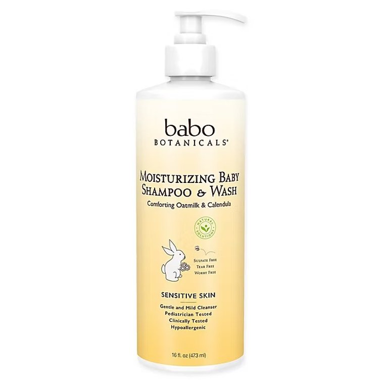 babo Botanicals  16 oz. Moisturizing Baby Shampoo & Wash in Oatmilk & Calendula