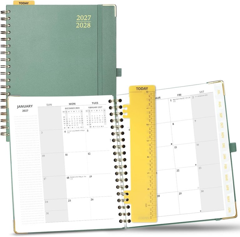 POPRUN Monthly Planner 2027-2028, Large-8" x 10", 18-Month Calendar Book