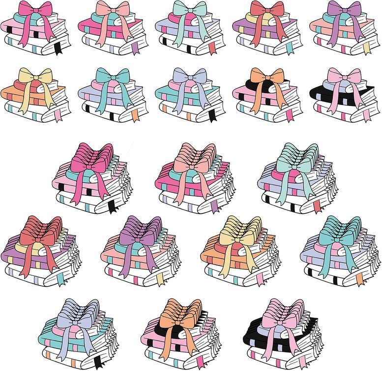 Chuangdi 60 Pcs Backpack Cutouts Book for Classroom
