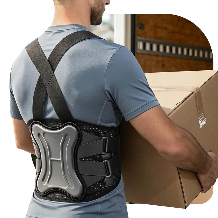 size small - Work Back Brace for Men and Women Posture Corrector Lower Back Support