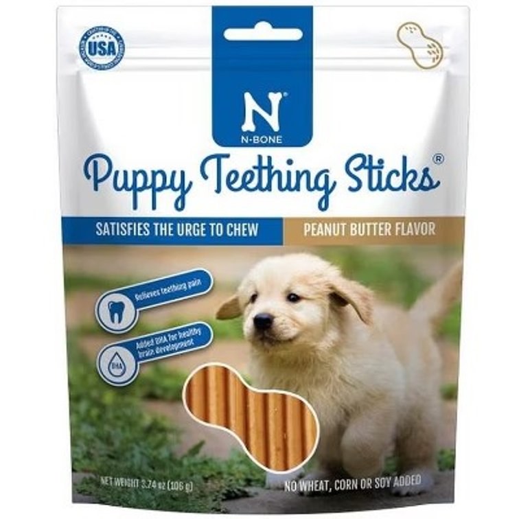 N-Bone Puppy Teething Sticks Peanut Butter Flavor