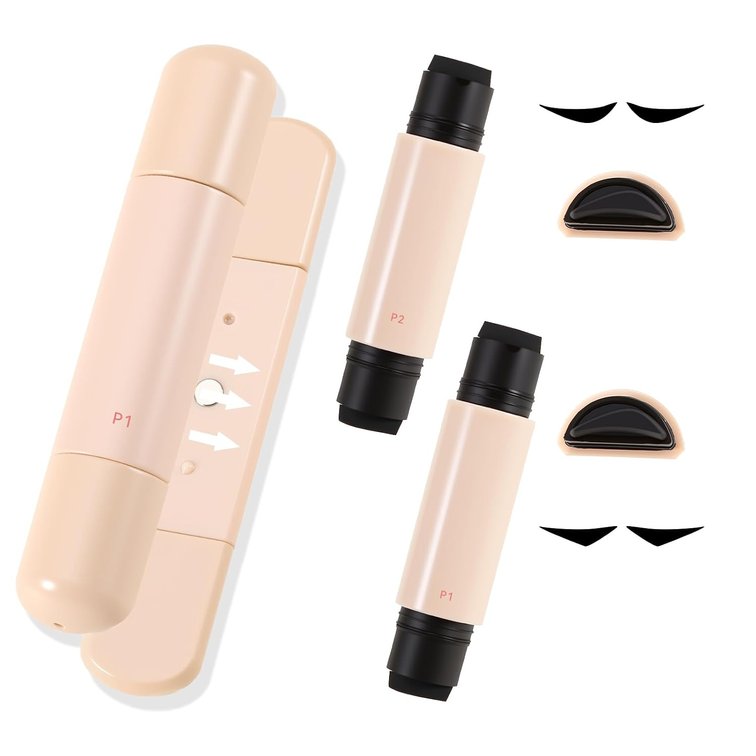 SET OF 2 Magnetic Eyeliner Stamp - 2 Styles Winged Cat Eye Stencil, Waterproof Liquid Eye Liner Pen for Beginners, Dual Winged Tips for Left & Right Eyes