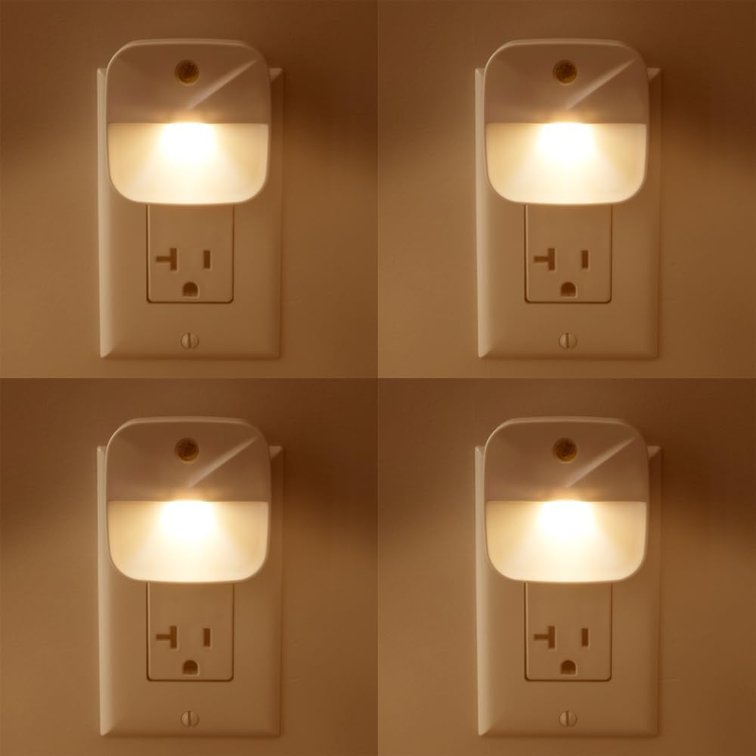 Aultra Night Light LED Night Lights Plug Into Wall - Super Smart Dusk to Dawn Sensor Activated, Automated On & Off, Used for Kitchen, Bathroom, Home Improvement, Bedroom   4 Pack