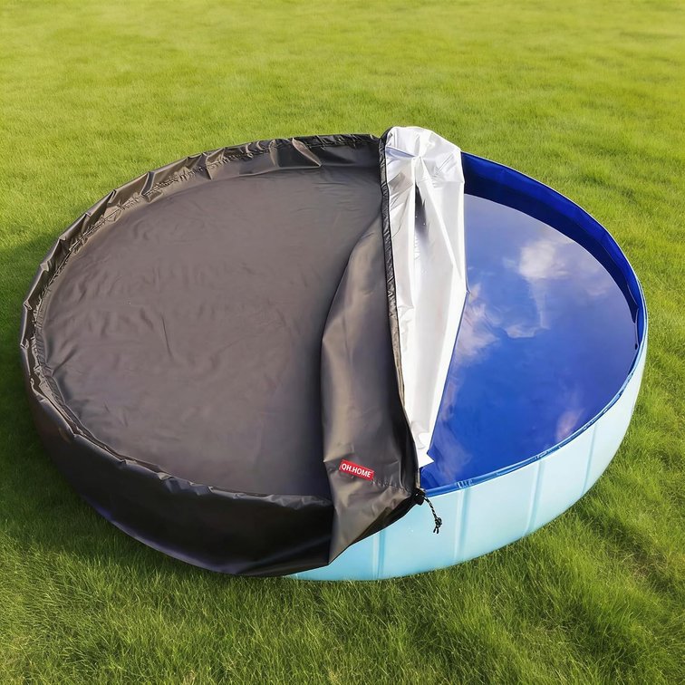QH.HOME 500D Thickened 63-64 Inch Round Dog Pool Cover Waterproof Fabric