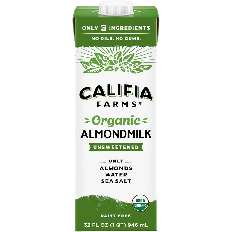 Set of 6 Best by Oct 30 2026 Califia Farms Organic Unsweetened Almond Milk, 32 FZ