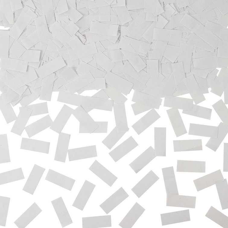 1.2LBS Confetti, LUMAFIZZ White Biodegradable Party Confetti
