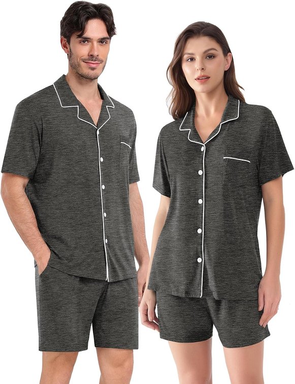1 SET MENS Size Small Pajamas Set, Cotton Button-Down