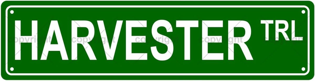 HARVESTER TRL PEOPLE Metal Tin Street Sign Bar Cafe Garage Cave Home Room Wall Bathroom Farmhouse Garden Porch Patio Decor, 16 x 4 Inch