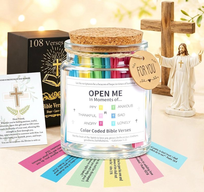 Bible Verse Jar, Read Me When Bible Verses Jar, Christian Gifts for Women