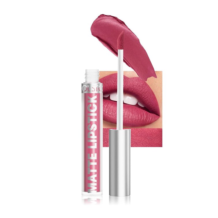 COOL STORY Matte Lip Stain Tint Liquid Lipstick Highly Pigmented Color Hydrating Lightweight Long-Lasting Waterproof Lip Liner Berry Kiss
