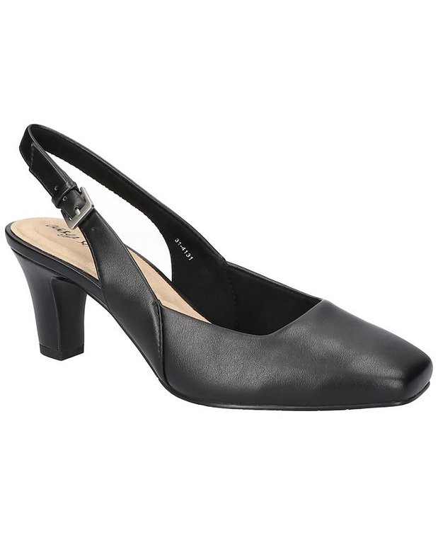 Size 9 Easy Street Women's Ritsa Square Toe Slingback Pumps - Black - 9M