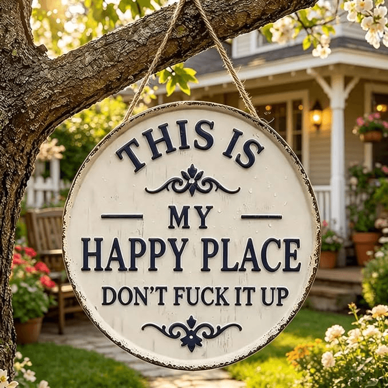 This Is My Happy Place Don't F*ck It Up Sign