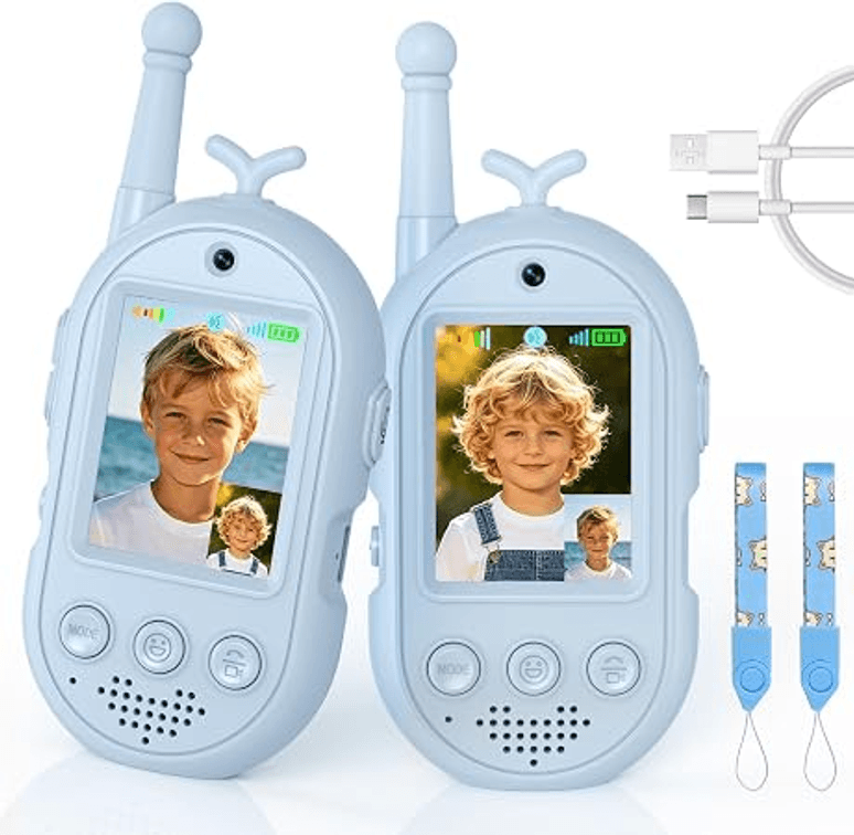 Video Walkie Talkies for Kids Toys - 2 Pack Rechargeable