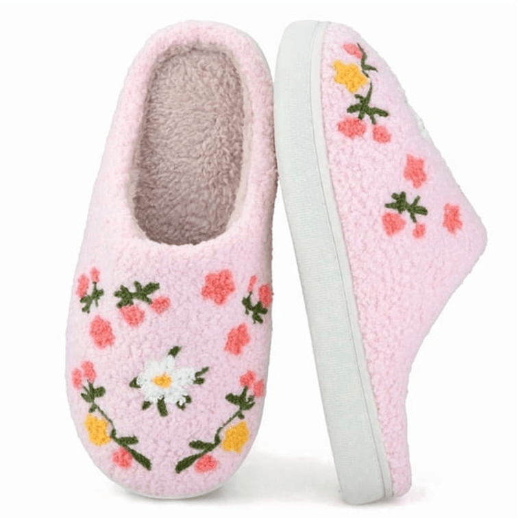 Size 11to11.5 BERANMEY Cute Flower Print Slippers