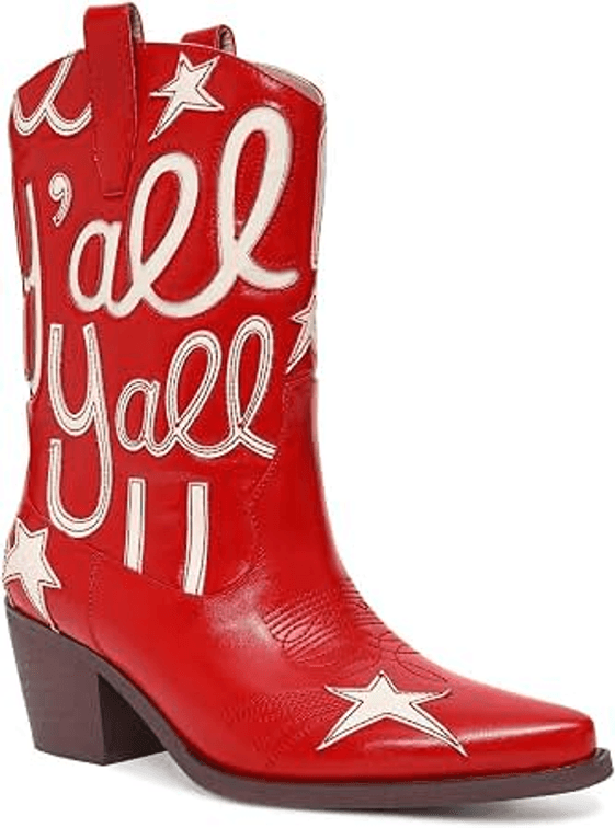 Size 9.5 SODA Soda Women's Reno Western Cowboy High Pull On Tabs Boots
