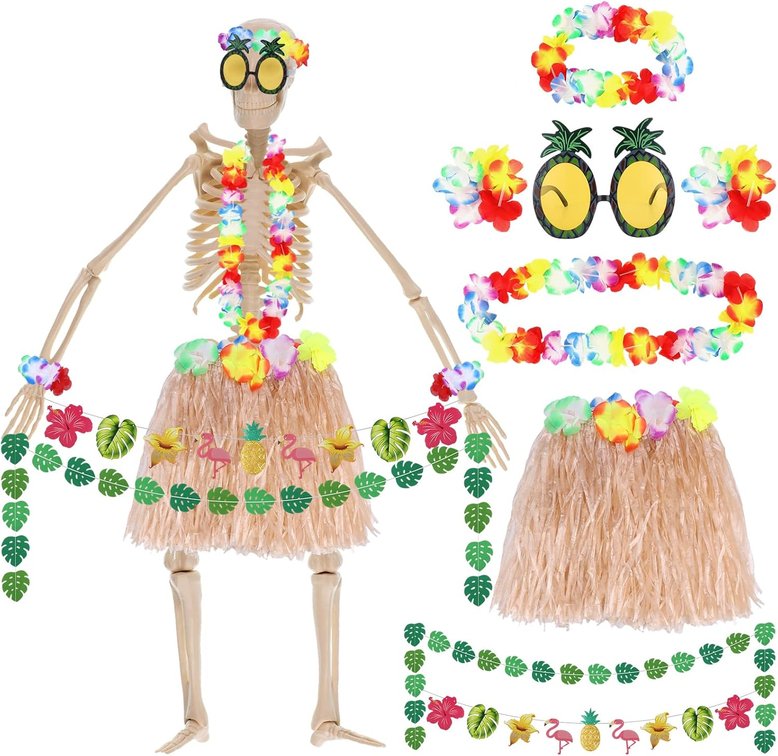 Hawaiian Luau Summer Party Yard Decor 12 Ft Skeleton Outfits