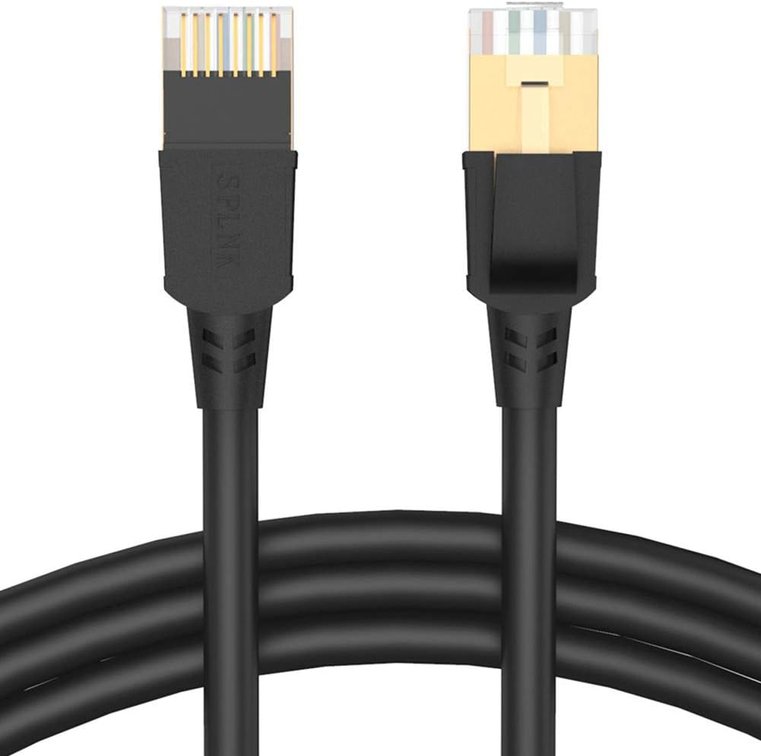 Cat8 Ethernet Cable, Professional Network Patch Cable 40Gbps 2000Mhz S/FTP LAN Wires, High Speed Internet Cable Cord with RJ45 Gold Plated Connector for Modem, Router, PC
