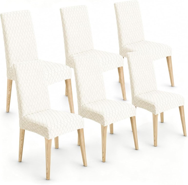 Chair Covers for Dining Room Stretch Jacquard Slipcovers for Kitchen Seats