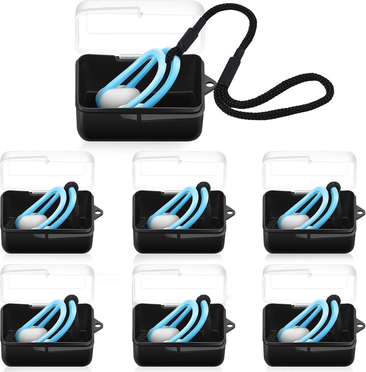 Hiboom Set of 6 Swimming Nose Clip for Kids (Age 7+) and Adult Waterproof Pool Nose Plugs for Diving Swimming and Other Water Sports with Individual Box Packed
