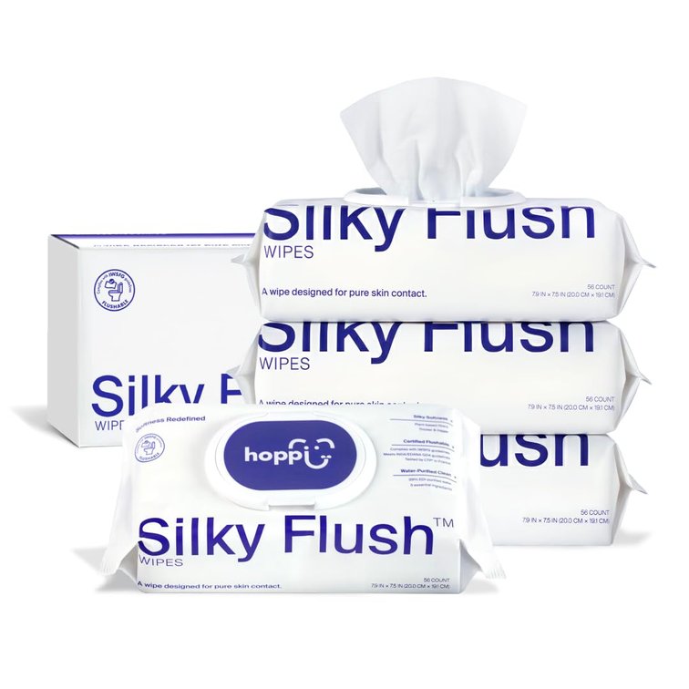 Hoppi Flushable Wipes for Toddlers, 224 Count