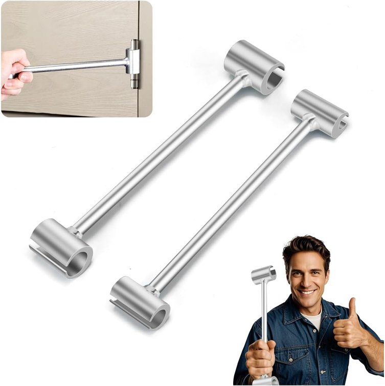 X.Store Door Hinge Adjustment Tool, Heavy Duty Hinge Gap Wrench, Adjustable 0.33-0.68in for Fire Door, Security Door, Residential & Commercial Door Hinge Repair & Alignment