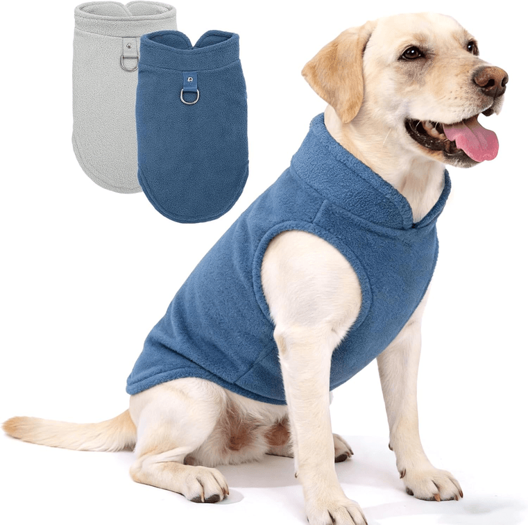 Size 3XL - 2 pack Winter Warm Pet Fleece Sweater Thick Clothes Pullover Dog Sweatshirt Coat