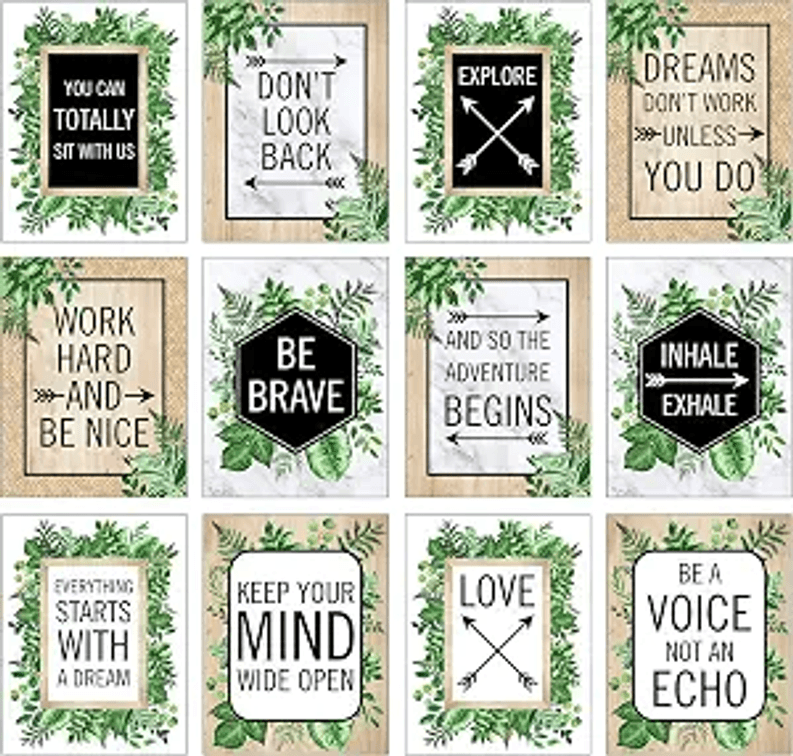 Schoolgirl Style Simply Boho Mini Posters, Set of 12