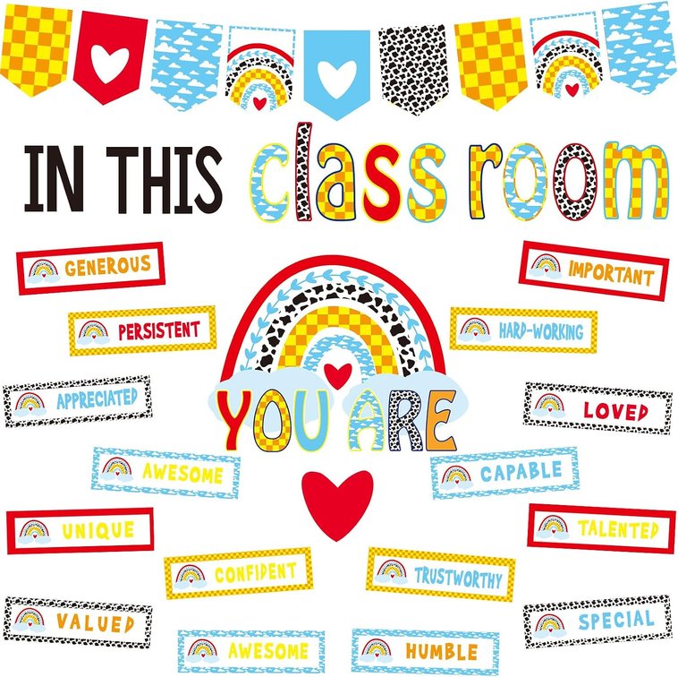 SET OF 3 AmazingSpark 31 Pcs Cartoon Story Bulletin Board Set Classroom Decorations