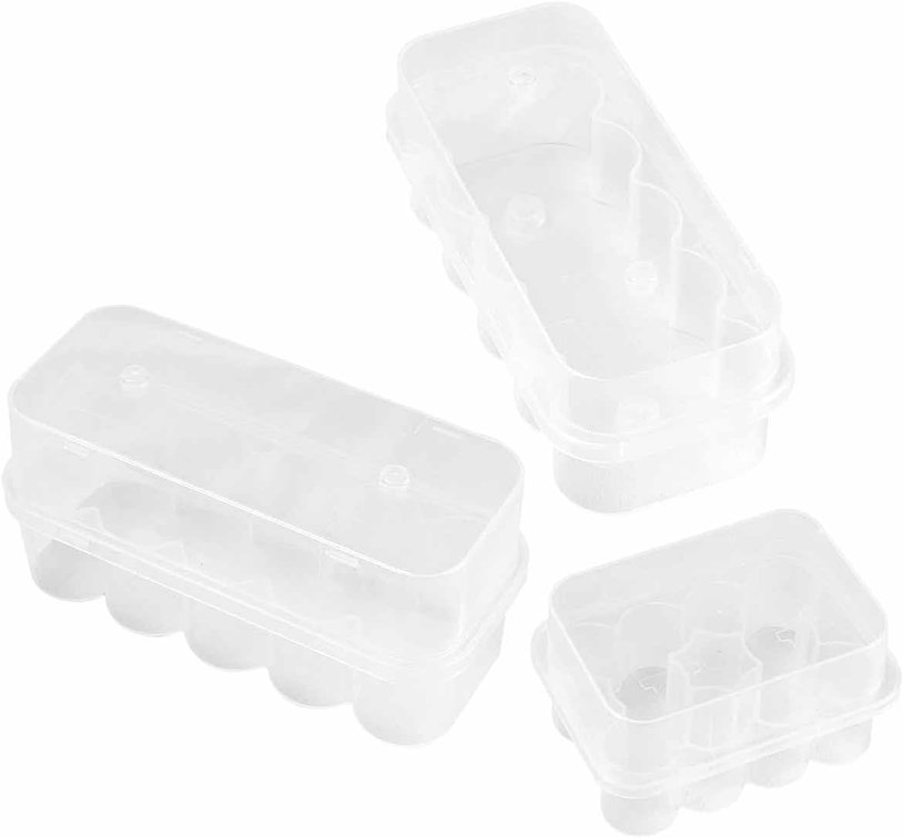 3 Pieces 10 Slots Plastic Case Vial Organizer for Refrigerator Fridge Freezer Safe Holder Stackable for Insulin 3ml 5ml and 10ml