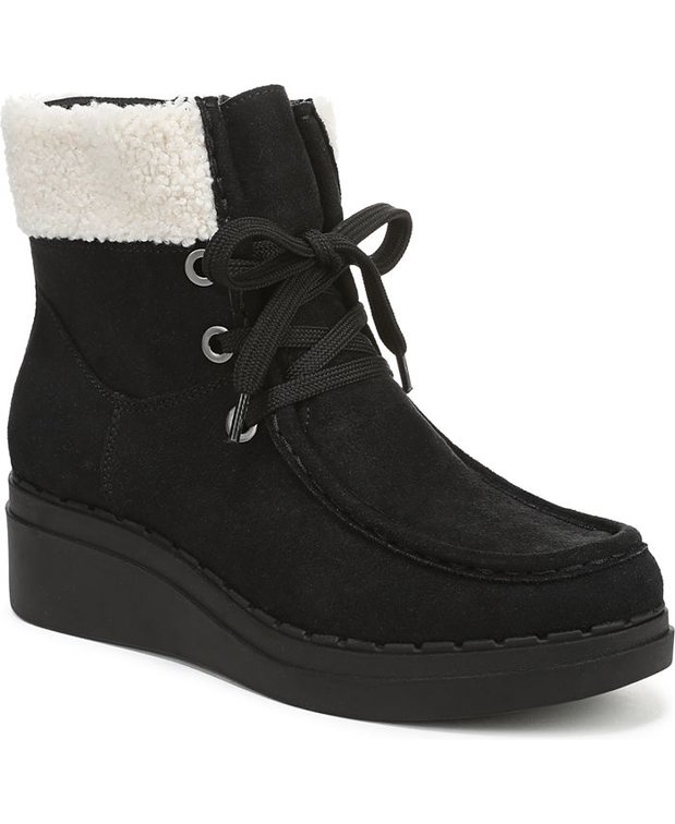 Size 10 LifeStride Women's Devon Wedge Zip Short Boots - Black