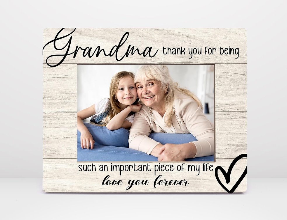 Orchroma Grandma Picture Frame, Grandma Gifts from Grandson Granddaughter Grandkids, Mother's Day Birthday Gifts for Grandma, Thank You for Being Such an Important Piece Grandma Photo Frame 4x6