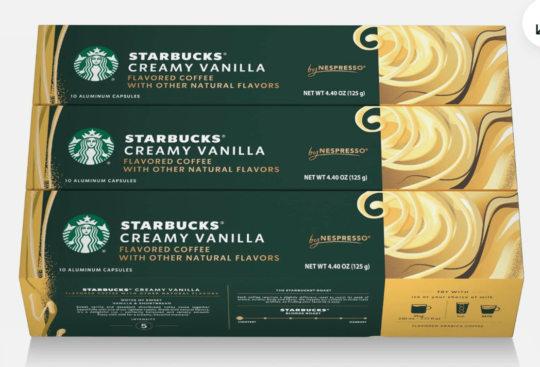 Starbucks by Nespresso Vertuo, Iced Vanilla Coffee, 30-count