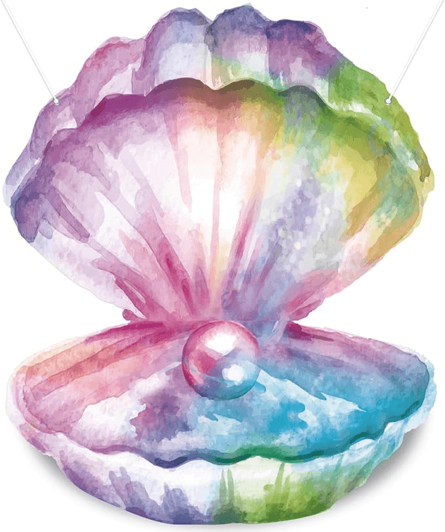 Summer Mermaid Birthday Backdrop Ocean Mermaid Party Decorations Sea Photography Background Seashell Hanging Banner for Princess Photo Booth Props Girls Baby Shower Party Supplies