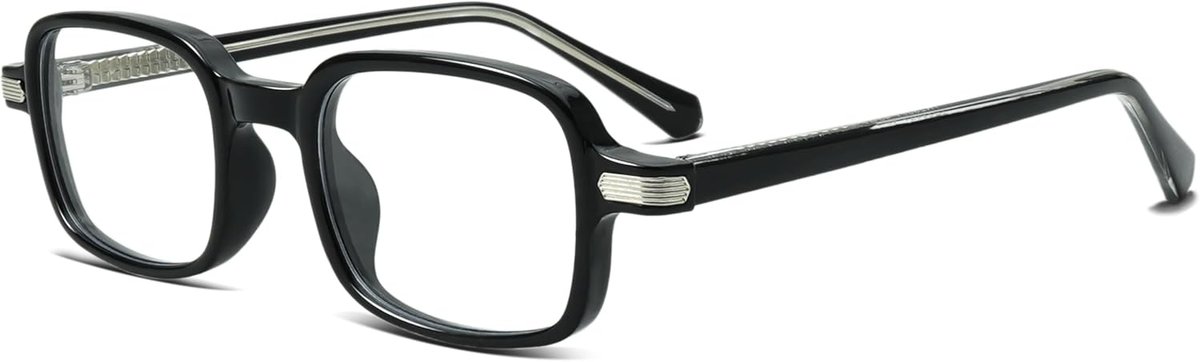 Women's 90s Rectangle Glasses Men's Trendy Square Fake Eyeglasses