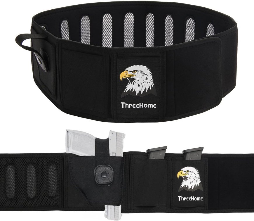 Threehome Belly Band Holster for Carry, Breathable Neoprene Gun Holster