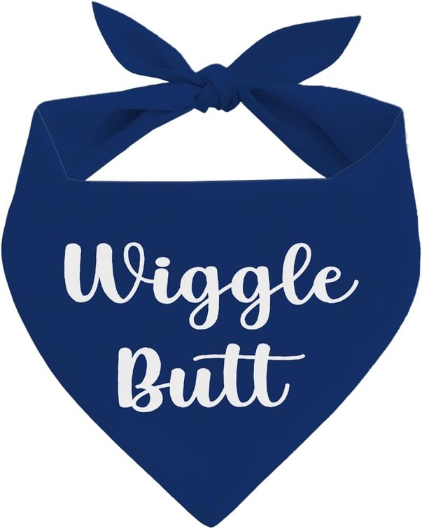 Wiggle Butt Dog Bandana, Dog Bandana, Pet Kerchief for Small Medium Dogs, Orange Pet Kerchief, Gift for Dogs Lover, Gift for Pets Owner
