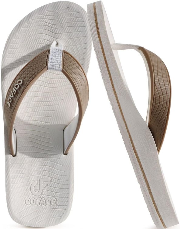 Size 14 Men's Flip Flops with Comfortable Yoga Mat Cushion
