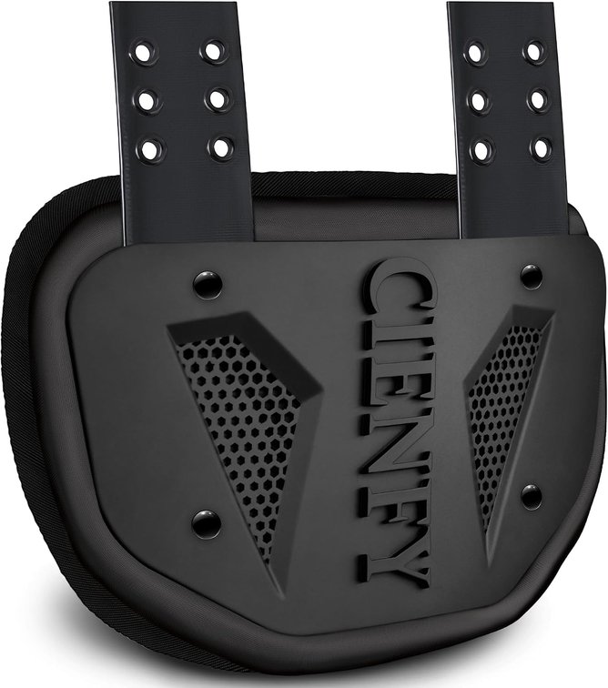 Football Back Plate for Shoulder Pads, Backplate Youth and Adult Football Players, Hard Shell Lower Back Protector with Contoured Foam, High-Impact Protection