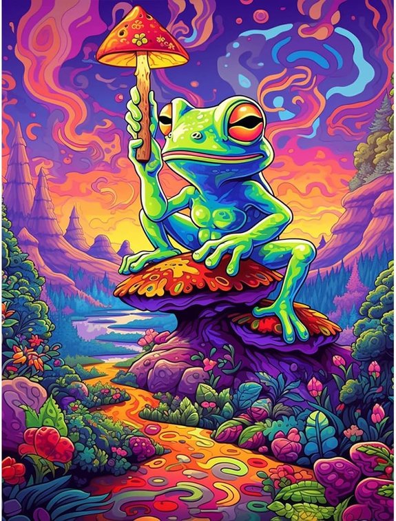Amz Camel DIY 5D Diamond Art Kits (12 * 16 Inch),Mosaic Diamond Painting, Art for Adults Frogs, Embroidery Full Drill for Animal, Art Kits Rhinestone Craft for Home Wall Decor